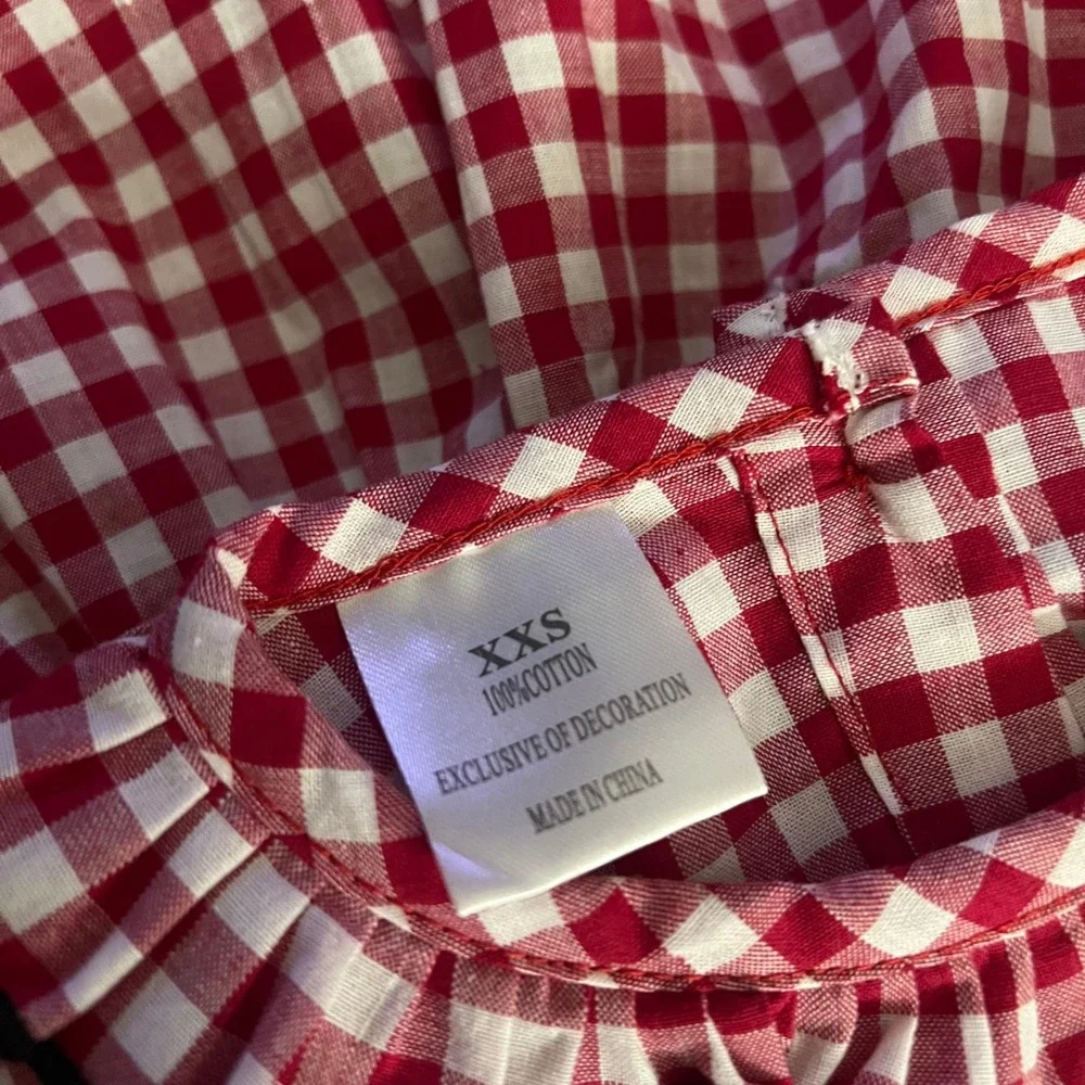 Boutique Disney Inspired Minnie Mouse 2T Red Gingham Smocked Dress and Bloomers